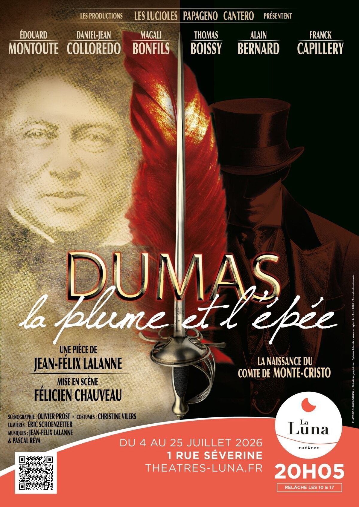 Affiche du spectacle Dumas – La plume et l’épée