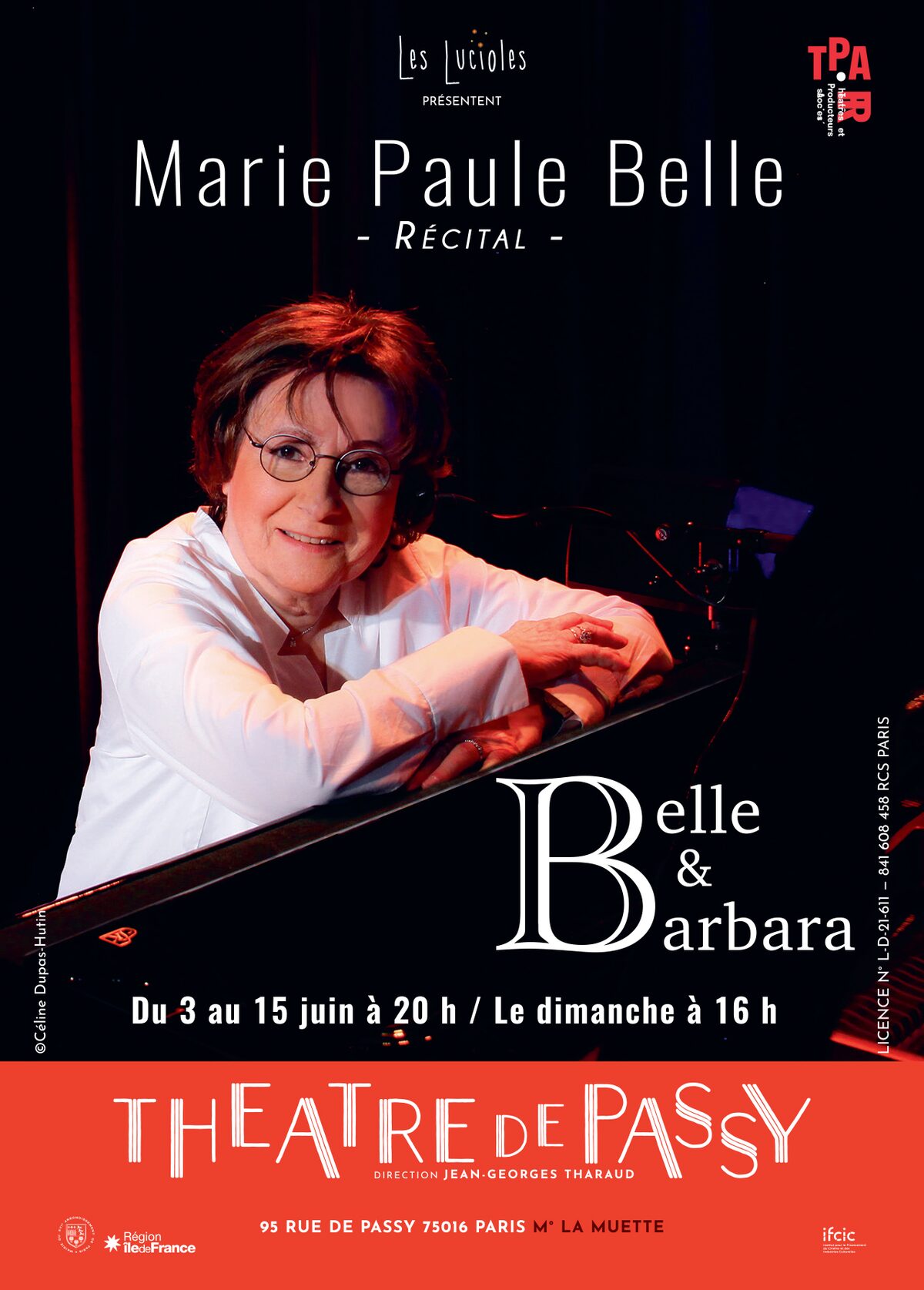 Affiche du spectacle Marie Paule Belle – Belle et Barbara